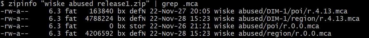 存档内的mca数量